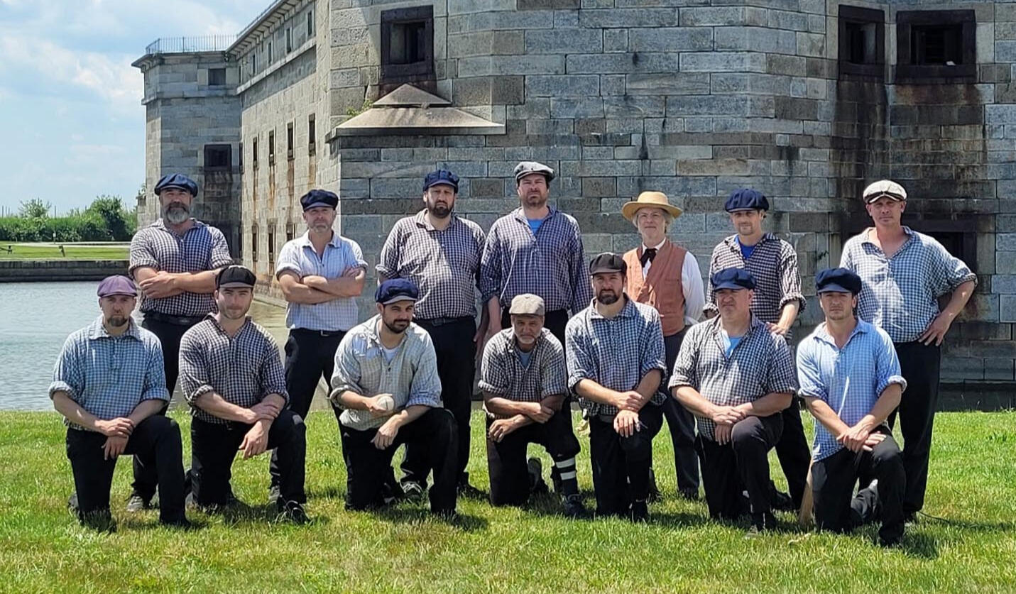 Spectators at a 19th century base ball match